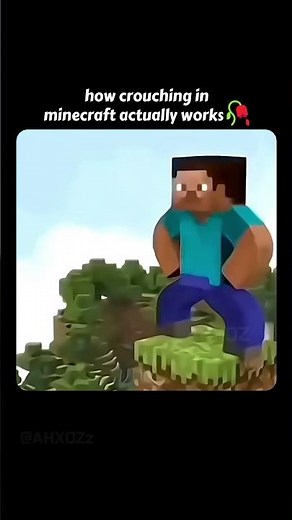 This is what crouching really does in minecraft 😭