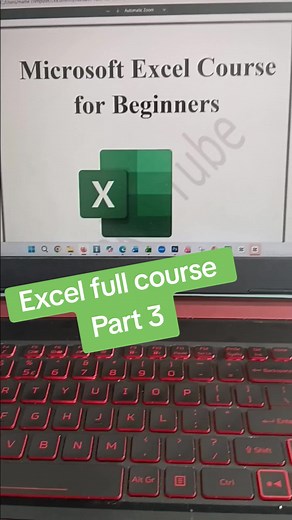 Microsoft excel full course #excel #tutorial #learnontiktok #tech #basiccomputer