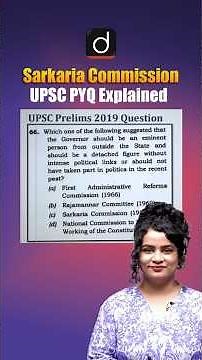 Sarkaria Commission | UPSC PYQ Explained | Drishti IAS English #shorts #SarkariaCommission #UPSC