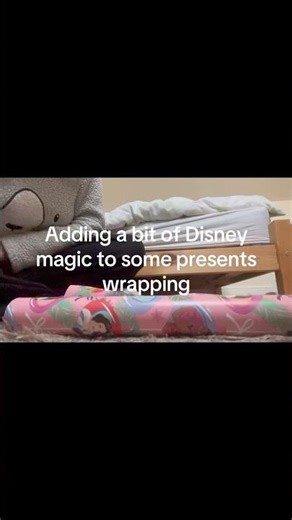 Just adding a bit of Disney magic to presents #disneyaddict #disneymagic #disneycontent#wrapping