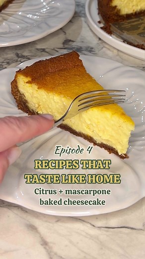Super Light and Fluffy Citrus and Mascarpone Baked Cheesecake Recipe