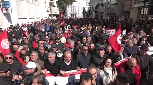 Tunisian union holds biggest protest yet against president