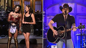 ‘SNL’ Highlights: Gal Gadot Hosts, Jason Aldean Makes Surprise Appearance | THR News