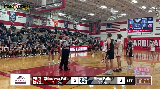 Join WOGO Sports live from Chippewa Falls High School for Big Rivers Conference boys basketball: the Chippewa Falls Cardinals host the River Falls Wildcats! | WOGO Radio