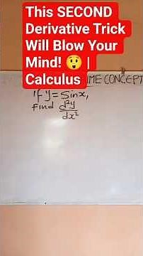 Second Derivative Explained with Example | Calculus Tricks for JAMB, WAEC