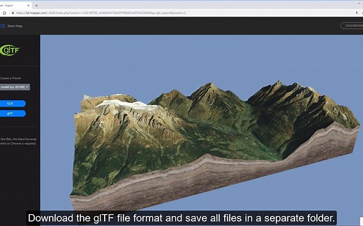 3D Map Generator导出 GLB  glTF  OBJ 到Blender教程
