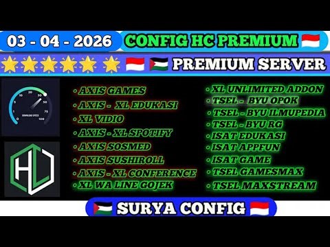 🇮🇩 🇵🇸 CONFIG HC TERBARU || AXIS TELKOMSEL XL INDOSAT BYU SMARTFREN TRI || 03/04/2026