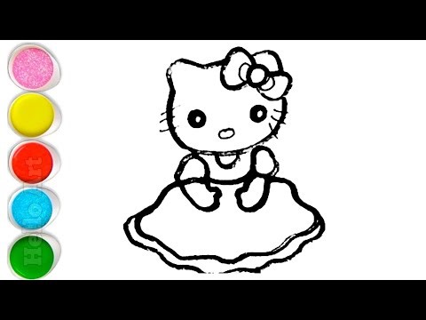Beautiful Hello Kitty Drawing, Painting and Coloring For Kids and Toddlers_ Easy Art