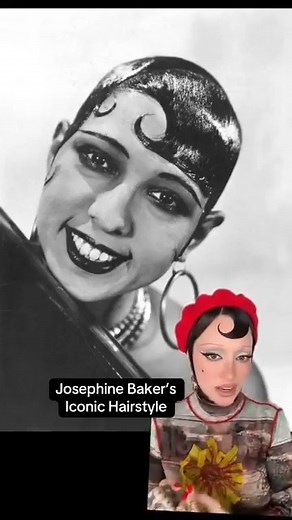 Josephine Baker's Iconic Hairstyle is having a resurgence, lots of swirls trending these days! But who created it? #antoinedeparis #josephinebaker #hairturtorial #wig #wiginstall #wigtutorial | Erin Parsons Makeup