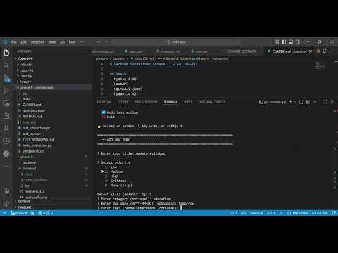 Todo /console-app with Claude