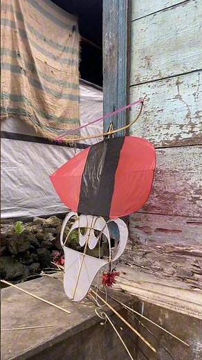 Make a katuang kite from bamboo #short