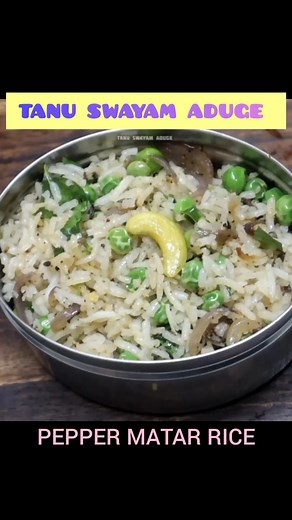 23K views · 300 reactions | Matar Pulav | Pepper Matar Rice | Peas Tawa Pulav | Lunchbox recipe #matarpulav #peaspulav #pepperrice #tawapulao #ricerecipe #instantfriedrice #friedrice #chinese #streetstyle #lunchboxrecipe #food #cookingreels | tanu swayam aduge | Facebook