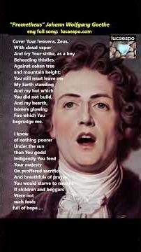 Johann Wolfgang Goethe Prometheus (eng) #Goethe #JohannWolfgangGoethe #Prometheus #poetry #poem