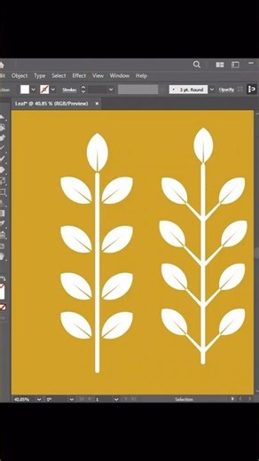 How to draw leaves motif in Adobe Illustrator.