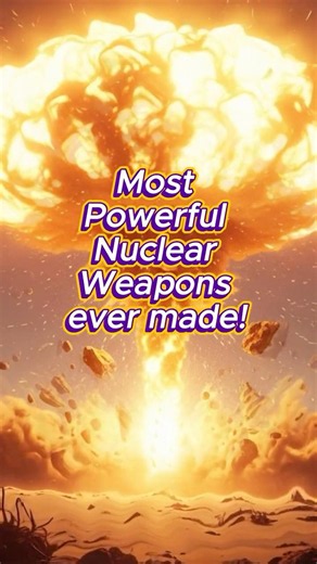 Top 3 Most Powerful Nukes of All Time ☢️ #scary #nuke #explosion #beer #history #trending #caution