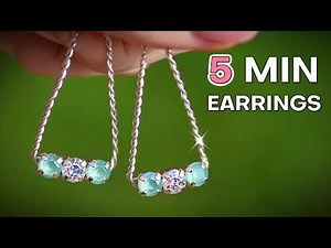 Easy Wire Wrapped Crystal Earrings (Beginner Jewelry Tutorial)