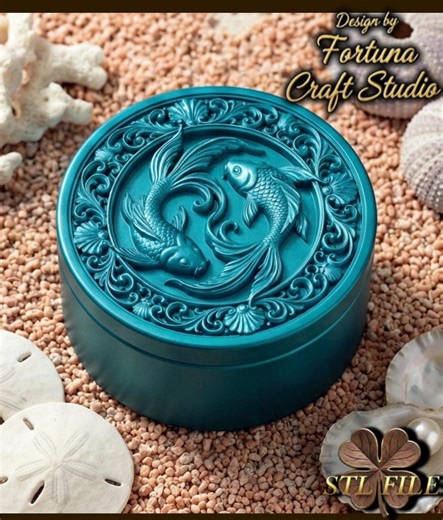 Fish Storage Box STL- 3D Printable Jewelry Case - Insect Lid Design - DIY 3D Print Files - Etsy