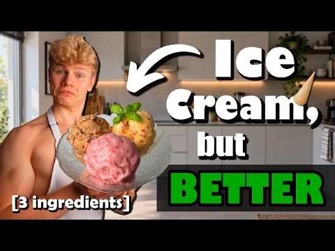 How to make HEALTHY, HIGH PROTEIN ICE-CREAM with only 3 Ingredients