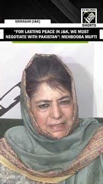 “Window for dialogue with Pak...” PDP Chief Mehbooba Mufti backs RSS’s Hosabale's remark on Pakistan