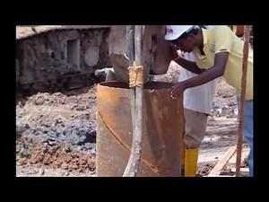 pile casing driving using vibro hammer