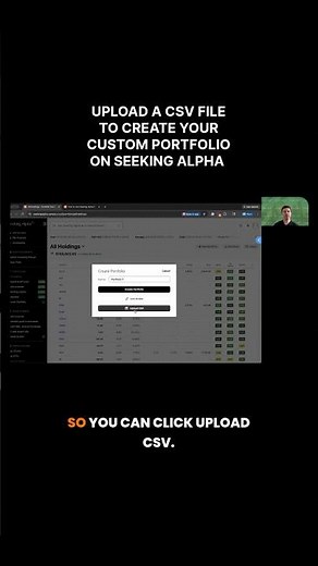 Uploading Historical Data via CSV for Instant Portfolio Analysis