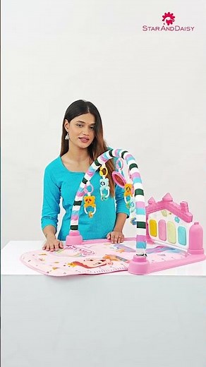 Multifunctional Baby Piano Playgym | Musical Mat with Detachable Toys for Babies