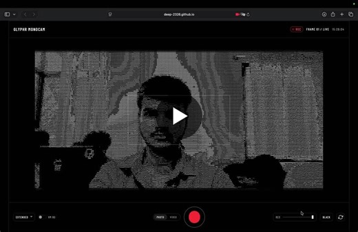 Browser-based ASCII Camera Rebuild: Glyphr Monocam | Deep Vashishta posted on the topic | LinkedIn