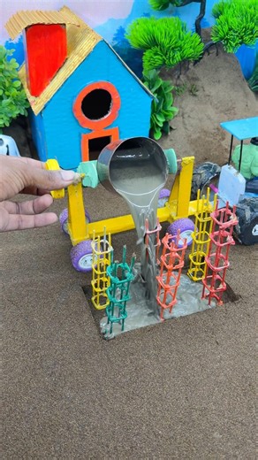 😱 Mini Tractor Cement Mixer Machine | Real Construction Working Model