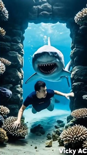 Tiger shark attacks Free driver #shark #attackontitan #trending