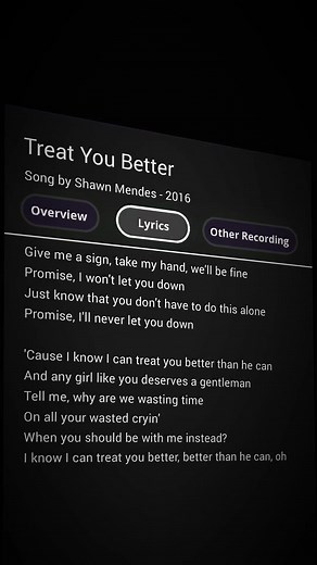 Treat You Better — Lyrics by Shawn Mendes