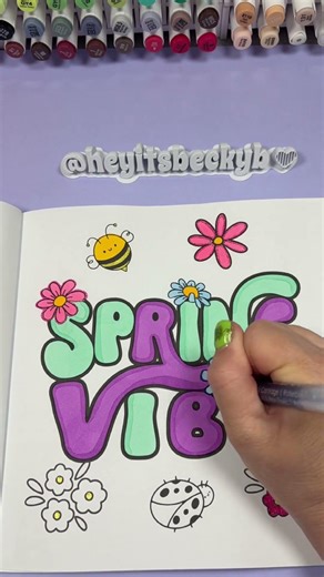 Spring Vibes Coloring 🦋 🌺 Follow Me…