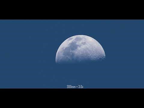 Canon 75-300mm Moon zoom test