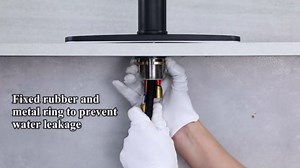 Kitchen Faucets, Chrome Kitchen Faucet with Pull Down Sprayer, Modern Stainless Steel Kitchen Sink Faucet Commercial RV Kitchen Faucet with Deck Plate 2 Modes Spray Spot Resist