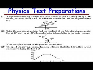 Vectors, Linear Motion,Projectile Motion & Newton's Laws | pass Physics Test