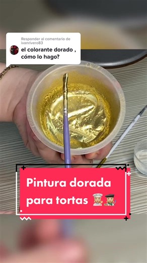 Cómo preparar pintura dorada para tortas