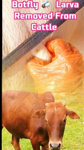 Huge Botfly Larva Removed from a Cow's Skin! 😱🐄