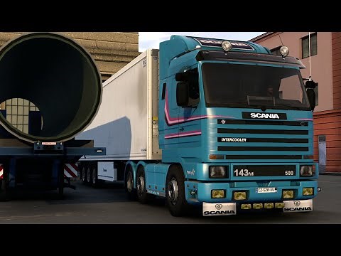 ets2 1.43 SCANIA 143M V8 open pipe sound mod