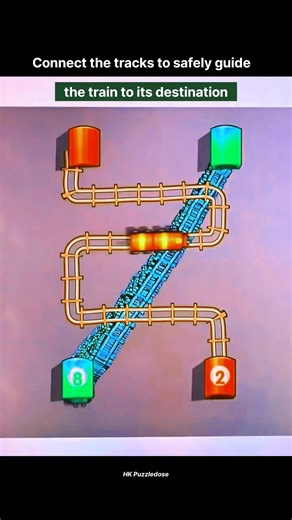 Train Home Challenge 🚆 | Track Connection #shorts #trainpuzzle #railwaygame #trackgame #puzzlegame