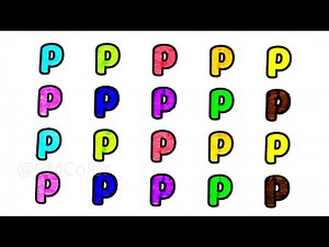 Learn Small Letter 'p' | Alphabet Tracing and Coloring Activity