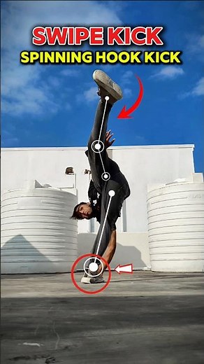 "Master Swipe Kick + Spinning Hook Kick | Step-by-Step Tutorial 🔥" #martialarts#kicktutorial#shorts