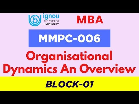 MBA- MMPC 006 Organisational Dynamics An Overview