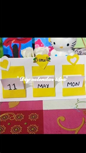 Diy calendar tutorial 🗓💛✨️#youtubeshorts #diy #viral