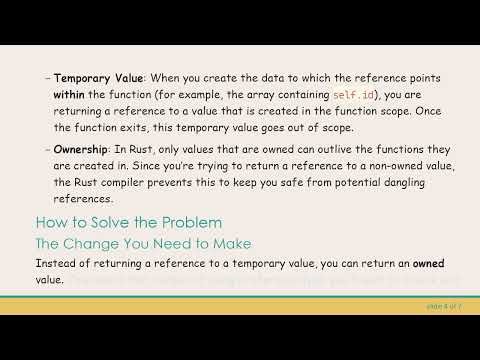Solving the cannot return reference to temporary value Error in Rust