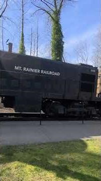 Idle 1942 Diesel Alco S1 Switcher 7134 at Elbe Station Mount Rainier Scenic Railroad Train