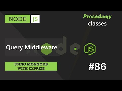 #86 Query Middleware | Using MongoDB with Express | A Complete NODE JS Course