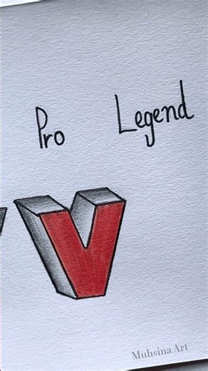 how to draw letter 'V’ #shorts #craft #art #drawing #crafts #satisfying