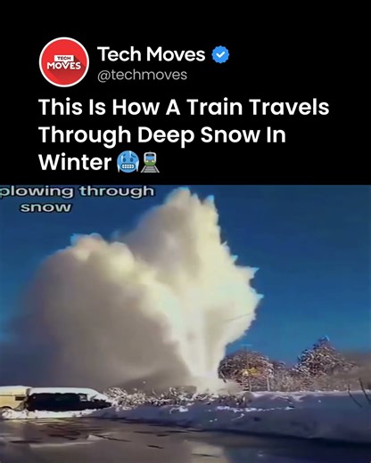 This Is How A Train Travels Through Deep Snow In Winter💀⚡
