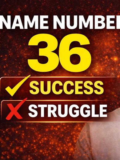 Name Number 36 Meaning | Success or Struggle? In this video, we explore the powerful meaning of Name Number 36 in numerology. Name Number 36 is formed by the combination of 3 and 6, and its total becomes 9, which is ruled by Mars. This number carries strong energy, determination, leadership qualities, and the ability to rise from low levels to high success. People with Name Number 36 often achieve success away from their birthplace. Travel plays an important role in their growth. Marriage can br