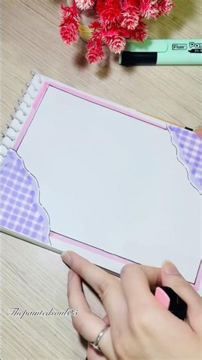 DIY Front Page Idea✍🏻💜: #art #handwriting frontpage#shorts #satisfying #drawing