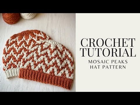 Mosaic Peaks Crochet Hat Pattern Tutorial
